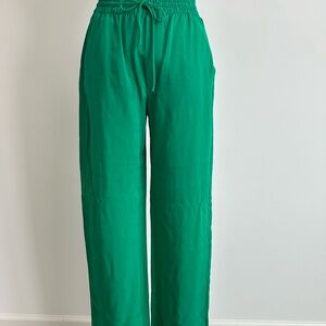 Zara Green Wide-Leg Pants
